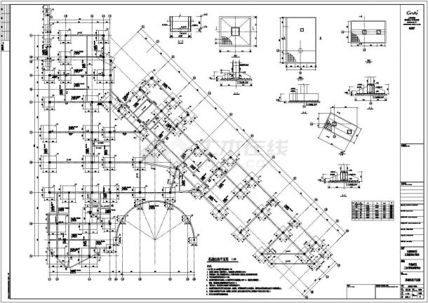 【无锡市】4层办公楼结构施工图纸-图一