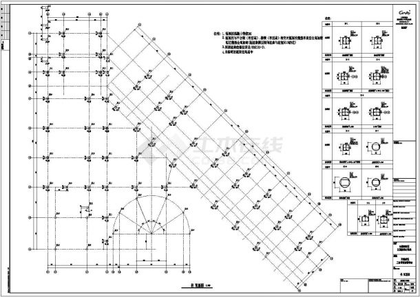 【无锡市】4层办公楼结构施工图纸-图二