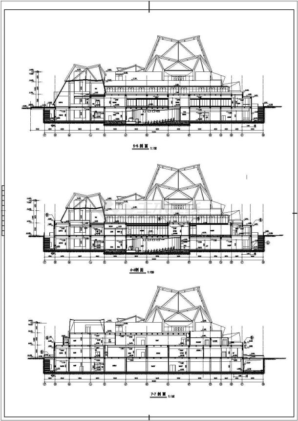 浙江美术馆cad施工图全套大师作品