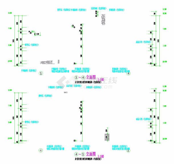 [施工图]某地二层别墅（C型）建筑施工图-图一