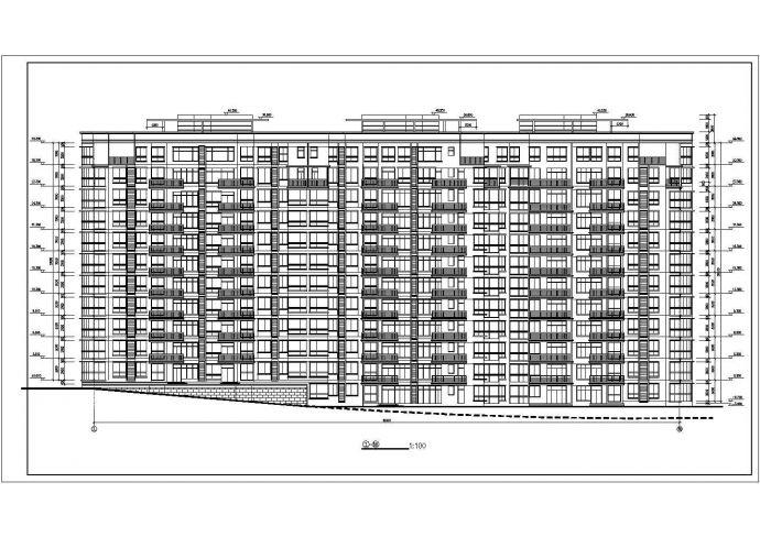 某十二层住宅楼（香榭里）建筑方案图_图1