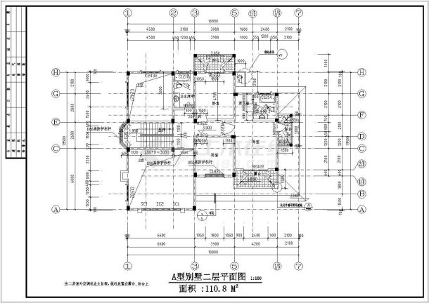 阳光山城A型2层独立别墅建筑施工图（砌体结构）-图二