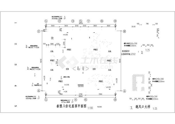 ]天奇花园小区A区住宅楼建筑施工图-图二