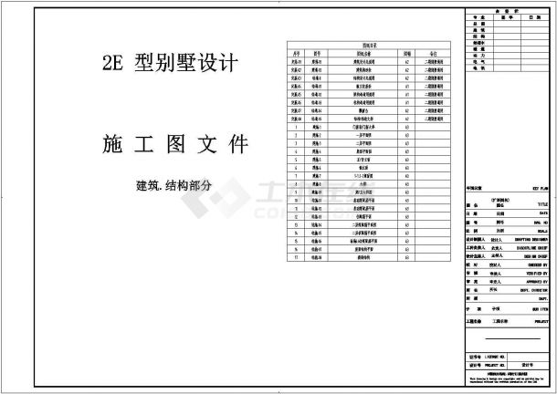 某208㎡二层小户型独立别墅建筑施工图（框架结构）-图一