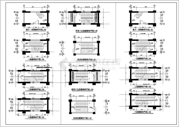 某十五层职工宿舍楼建筑施工图-图二