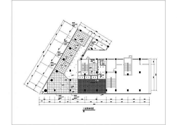 某地两层框架结构办公室室内装修设计施工图_图1