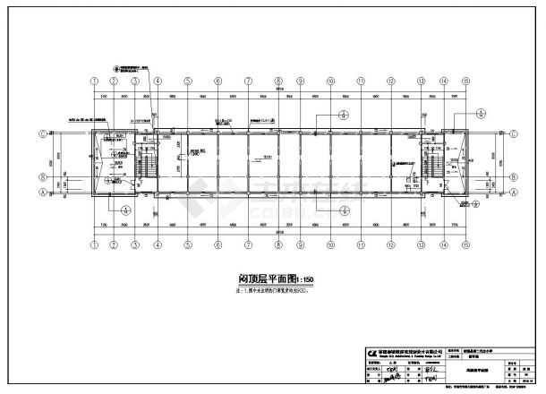 某小学教学楼给排水平面CAD施工图-图一