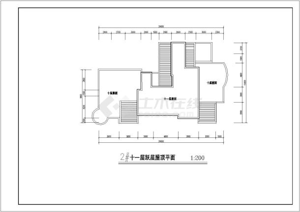 某地航运新村4号住宅楼建筑cad图-图二