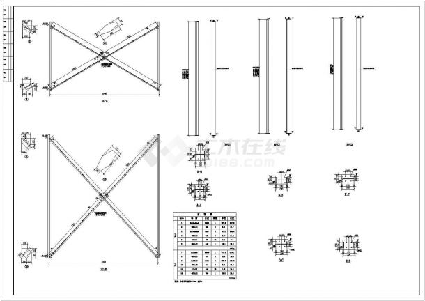 某钢框结构建筑设计详细施工图纸（含说明）-图二