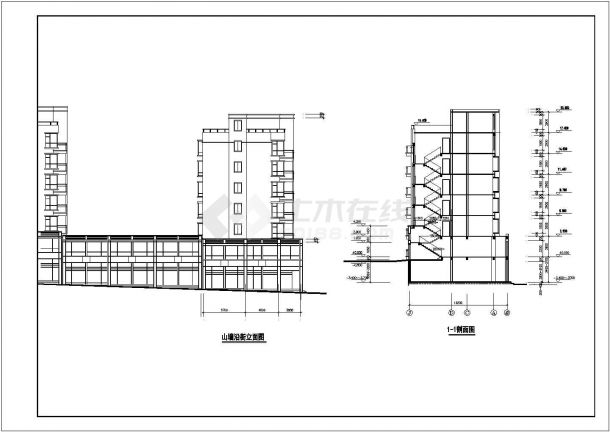 航运新村某6层高层住宅建筑方案图（砖混结构）-图一