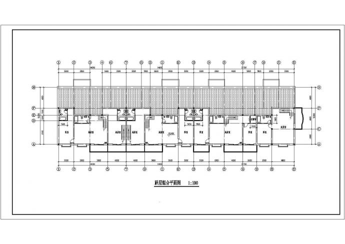 某跃层组合的1200平方米七层住宅建筑设计方案（框剪结构）_图1