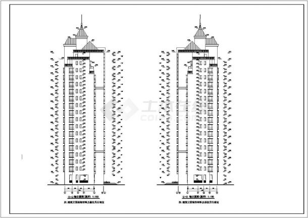 东海花园二期18925㎡18层4号楼建筑施工图（框架结构）-图二