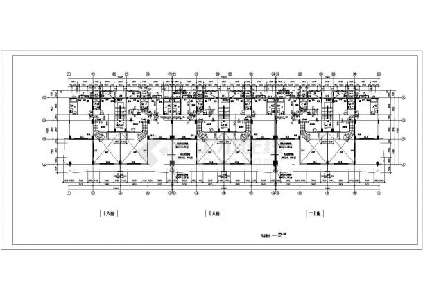 23.4米7层复式砖混结构商品房建筑施工图-图二