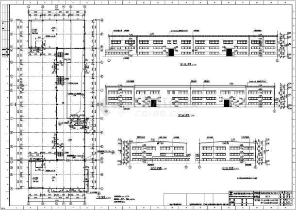 【昆山】某公司两层框架结构厂房建筑设计施工图-图一