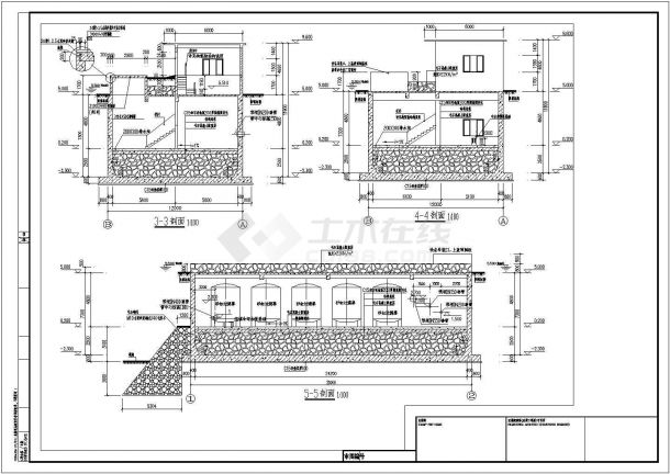某地水下泵房结构设计施工图（含建筑设计）-图二