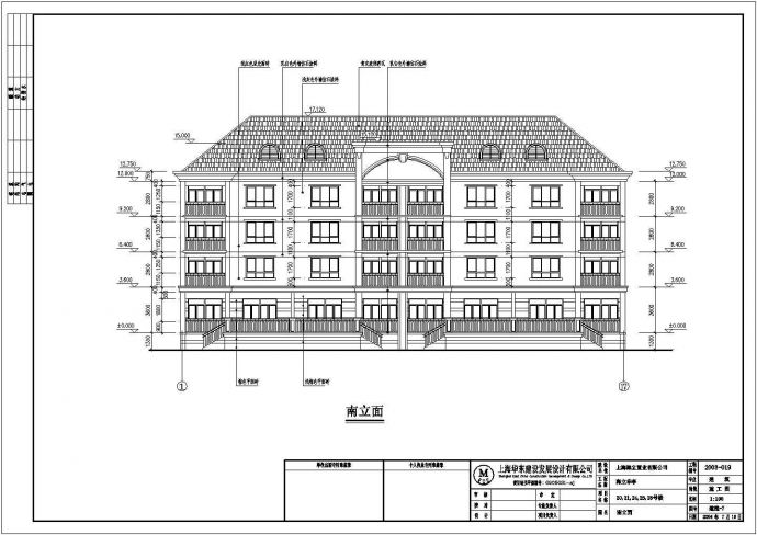 某地四层住宅建筑CAD示意图_图1