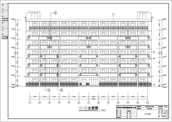 某地城市职业技术学院学生公寓建筑施工图_图1