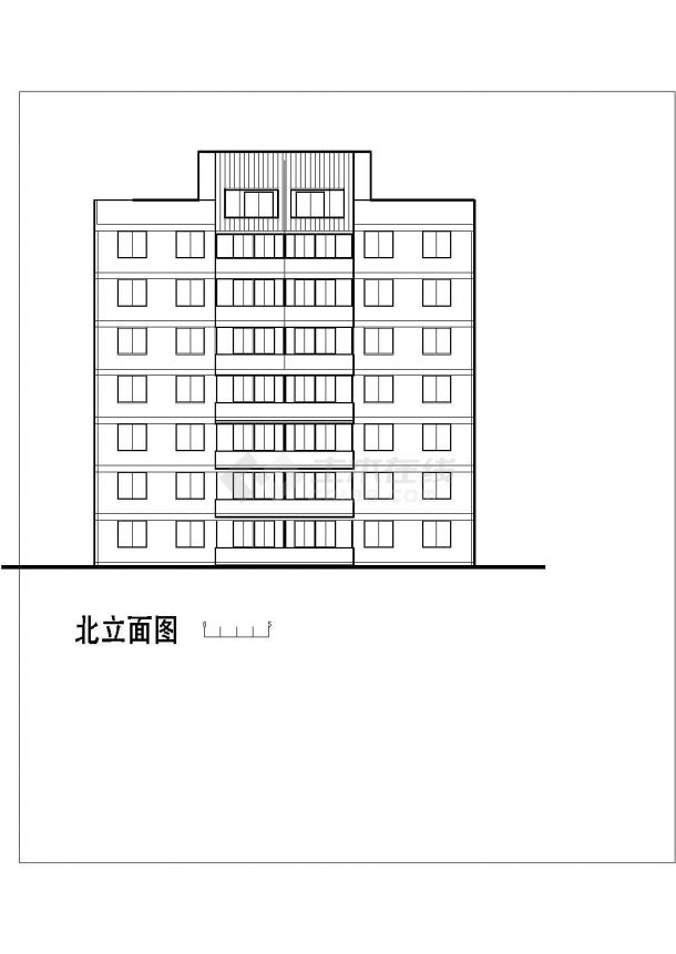 精致的住宅楼CAD平面布置参考图-图二