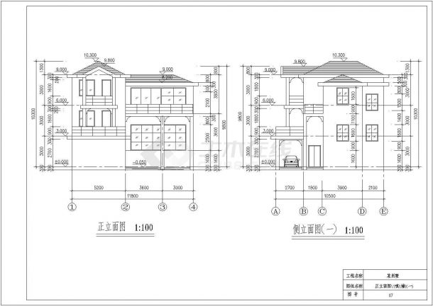 别墅建筑设计CAD布置图-图二