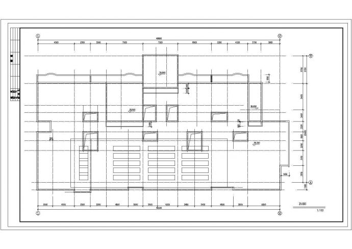 超高层板式商住楼规划设计CAD平面图_图1