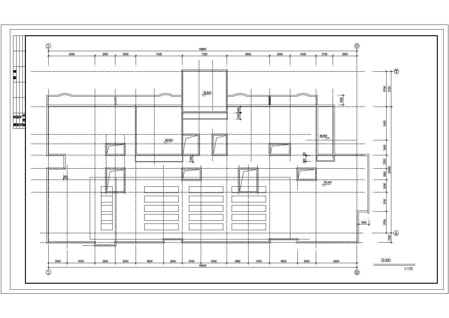 超高层板式商住楼规划设计CAD平面图
