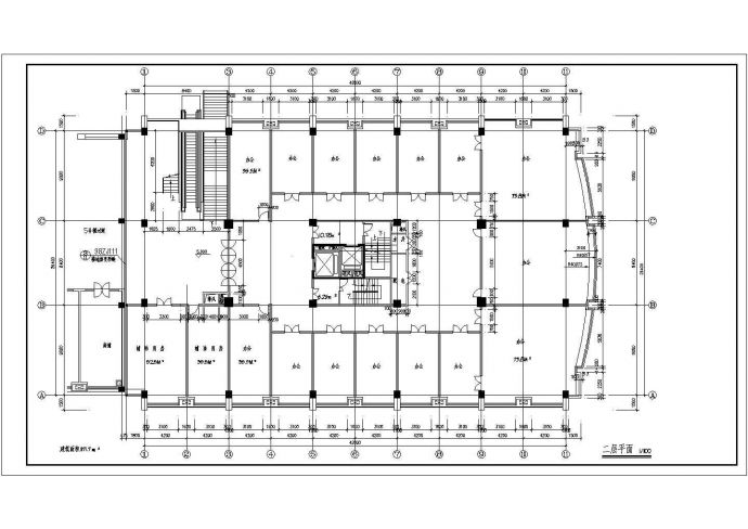 12层商业办公综合楼建筑设计（方案CAD）_图1