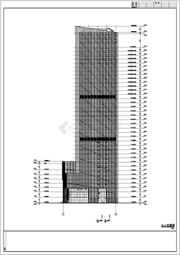 [天津]某82361.46㎡三十七层办公综合体建筑施工图（169.1米）-图一