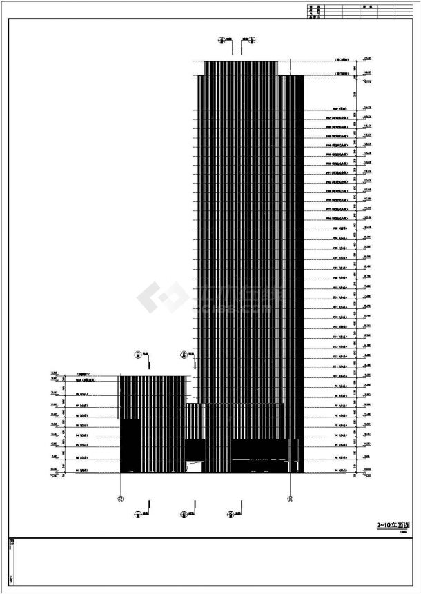 [天津]某82361.46㎡三十七层办公综合体建筑施工图（169.1米）-图二