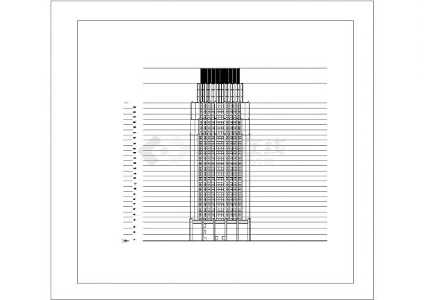 [江西]某artdeco风格高层办公楼建筑方案图（含人防节能）-图一