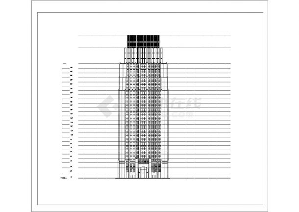 [江西]某artdeco风格高层办公楼建筑方案图（含人防节能）-图二