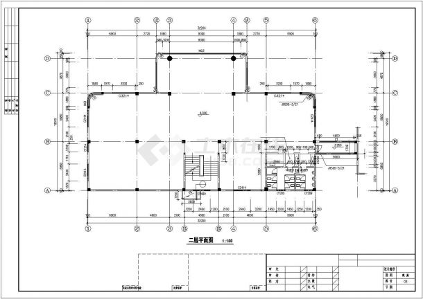 [无锡]某框架结构1513㎡三层化工厂办公楼建筑施工图-图二
