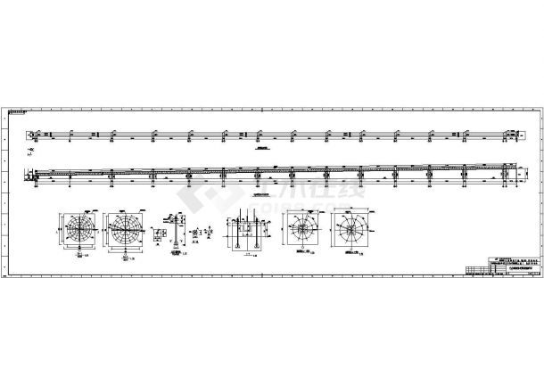 【广州】跨桁架结构钢栈桥全套结构施工图-图一