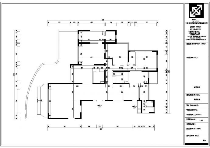 某地四室两厅三卫住宅装饰设计施工图_图1