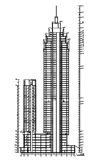 某世界金融中心建筑设计施工图-图二