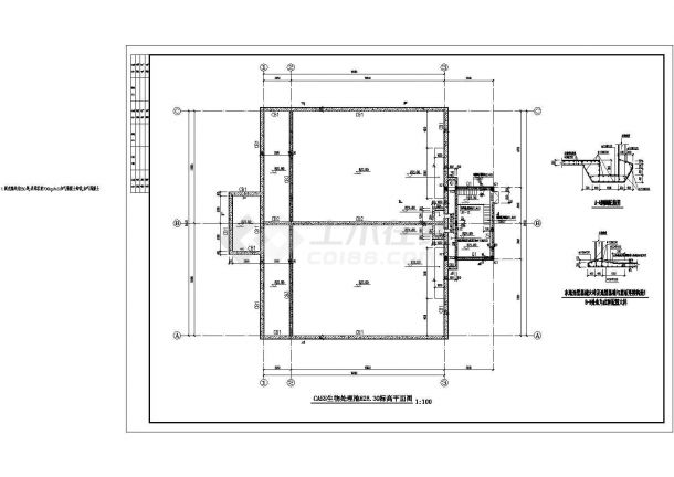 CASS生物处理池828.80标高设计流程图-图二