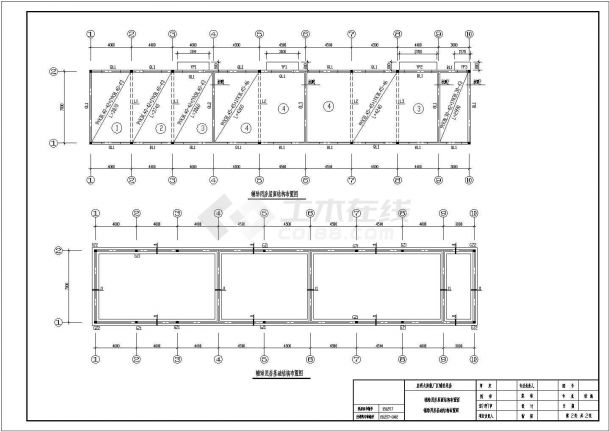 16.6mx16m水池结构全套结构施工图（含地面辅助用房）-图二