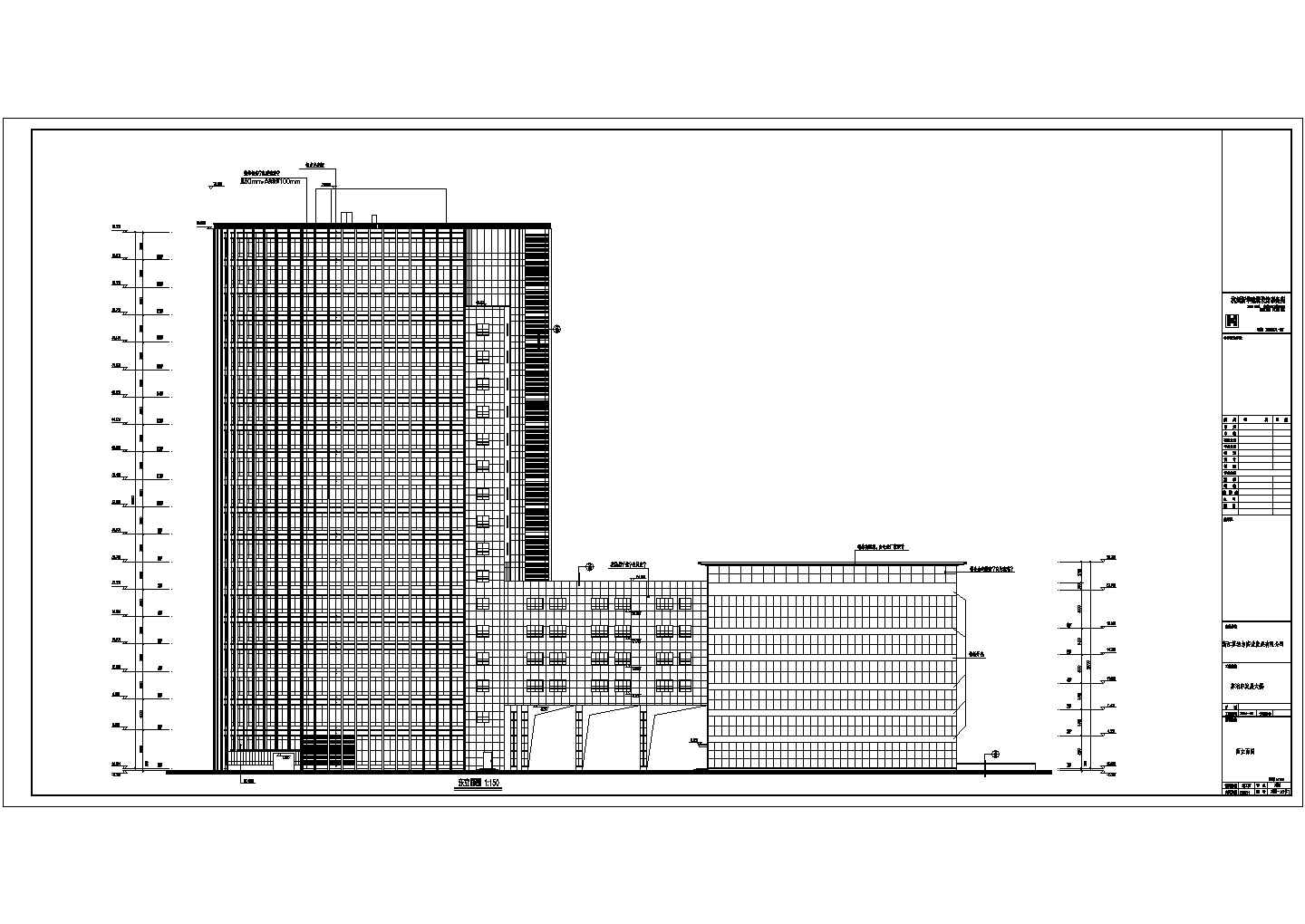 某十九层框架核心筒科技大楼建筑施工图