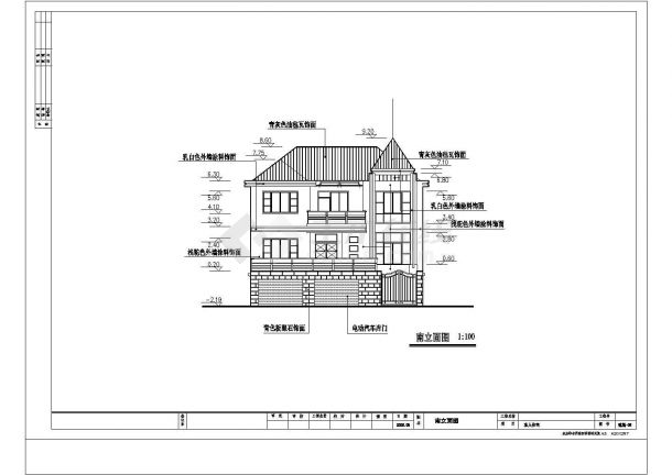 某框架结构私人别墅全套设计施工图纸-图一