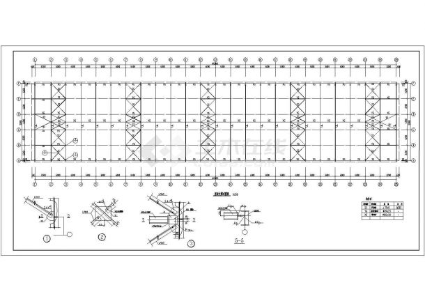 某地单层单跨轻型门式钢架厂房结构施工图-图二