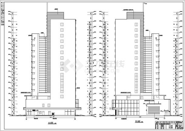 某十六层国际商务大厦建结水电暖施工图-图二