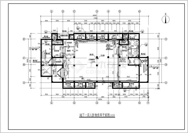 某砖混结构二层学校办公楼建筑方案图-图二