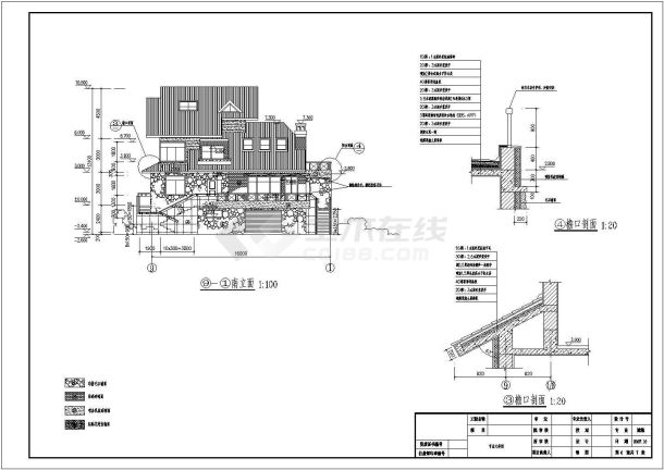 济南市3层砌体结构独栋别墅建筑专业施工图设计-图一