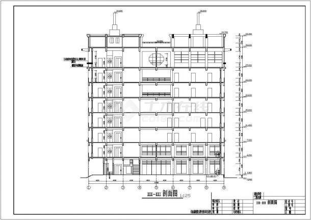 某九层框架综合办公楼建筑施工图-图一