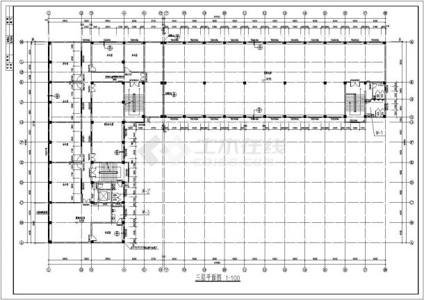 某19.8米框剪结构五层办公综合楼施工图-图二