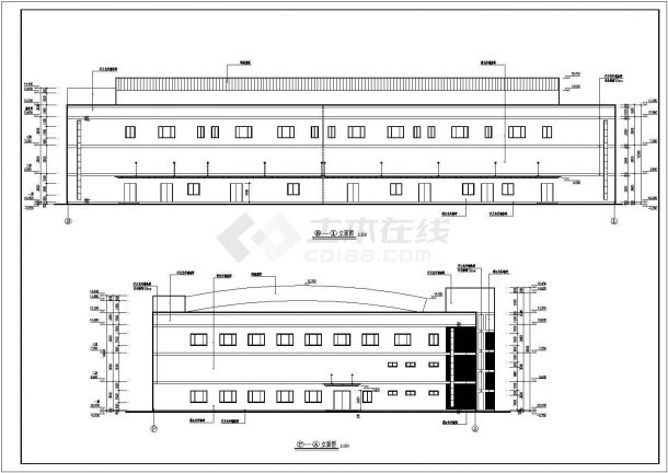 某地3层排架结构游泳池休闲会所建筑专业设计施工图-图二