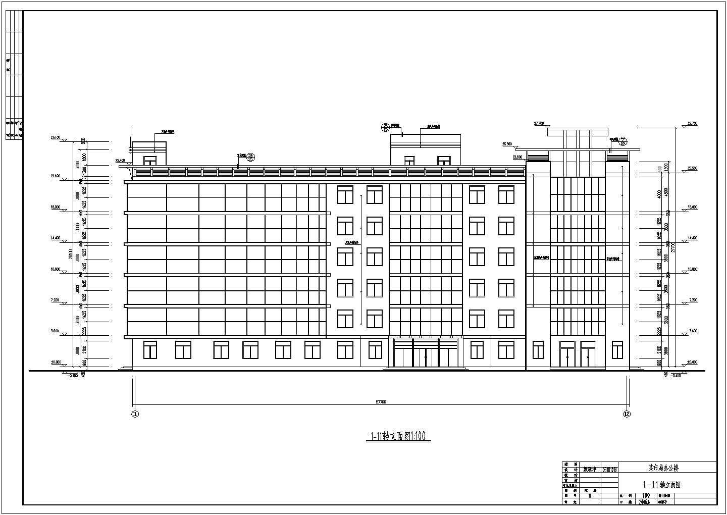 某地六层框架结构办公楼建筑设计施工图（毕业设计）