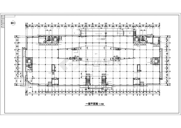 大型多层商场商业建筑设计CAD施工图-图二