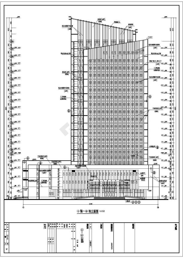 [温州]某29430.8㎡二十层教育大楼建筑施工图-图一