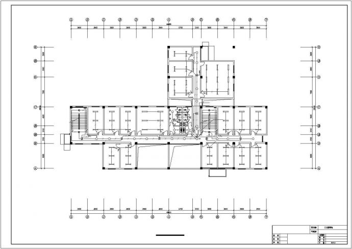 某2170㎡三层框架结构办公大楼建筑结构水电施工图_图1