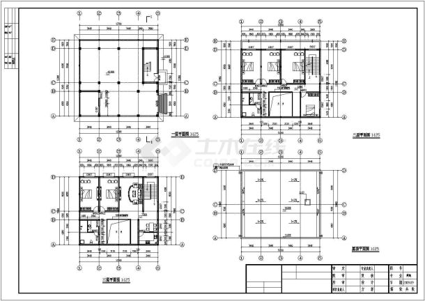 某地三层底框结构商业楼结构设计施工图-图二